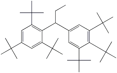 1-(2,4,6-Tri-tert-butylphenyl)-1-(3,4,5-tri-tert-butylphenyl)propane Struktur