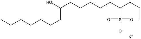 10-Hydroxyheptadecane-4-sulfonic acid potassium salt Struktur