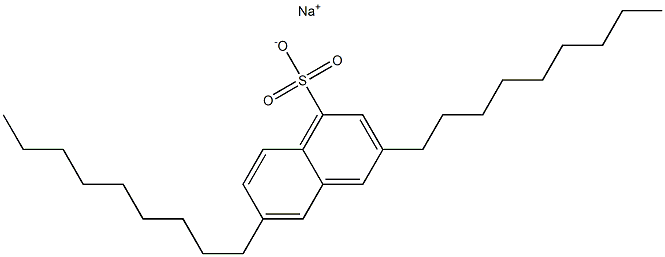 3,6-Dinonyl-1-naphthalenesulfonic acid sodium salt Struktur