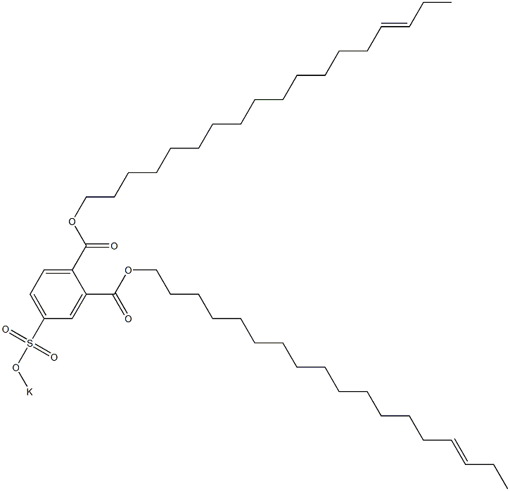 4-(Potassiosulfo)phthalic acid di(15-octadecenyl) ester Struktur