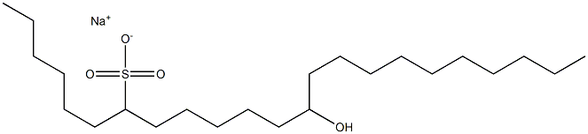 13-Hydroxytricosane-7-sulfonic acid sodium salt Struktur