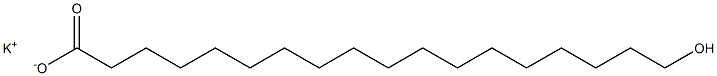 18-Hydroxystearic acid potassium salt Struktur