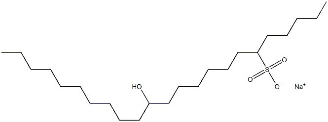 13-Hydroxytricosane-6-sulfonic acid sodium salt Struktur