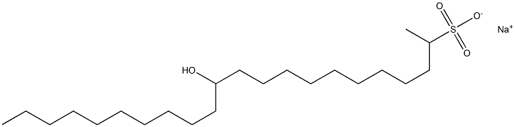 12-Hydroxydocosane-2-sulfonic acid sodium salt Struktur