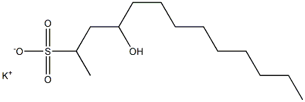 4-Hydroxytridecane-2-sulfonic acid potassium salt Struktur