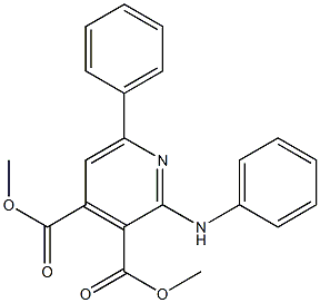 2-(Phenylamino)-6-phenylpyridine-3,4-dicarboxylic acid dimethyl ester Struktur