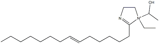 1-Ethyl-1-(1-hydroxyethyl)-2-(6-tetradecenyl)-2-imidazoline-1-ium Struktur