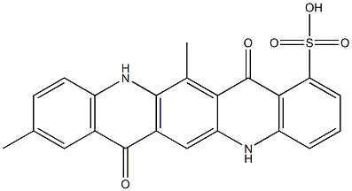 5,7,12,14-Tetrahydro-9,13-dimethyl-7,14-dioxoquino[2,3-b]acridine-1-sulfonic acid Struktur