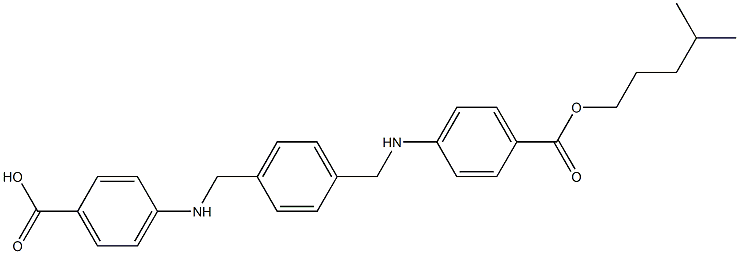 4,4'-[p-Phenylenebis(methylene)bis(imino)]bis[benzoic acid (4-methylpentyl)] ester Struktur