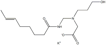 N-(3-Hydroxypropyl)-N-(6-octenoylaminomethyl)glycine potassium salt Struktur