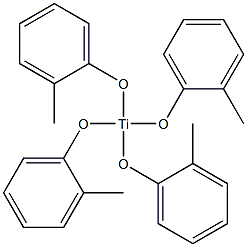 Tetrakis(2-methylphenoxy) titanium(IV) Struktur