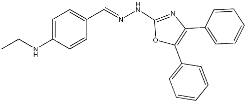 4-(Ethylamino)benzaldehyde (4,5-diphenyloxazol-2-yl)hydrazone Struktur