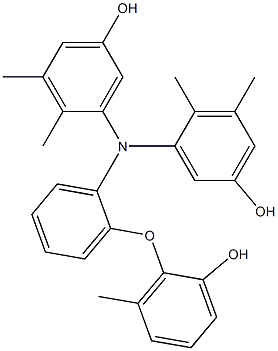 N,N-Bis(5-hydroxy-2,3-dimethylphenyl)-2-(2-hydroxy-6-methylphenoxy)benzenamine Struktur