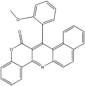 7-(2-Methoxyphenyl)-6H-benzo[f][1]benzopyrano[4,3-b]quinolin-6-one Struktur