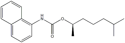 (-)-N-(1-Naphtyl)carbamic acid (R)-1,5-dimethylhexyl ester Struktur