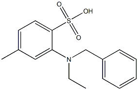 2-(N-Benzyl-N-ethylamino)-4-methylbenzenesulfonic acid Struktur