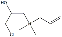 N-(3-Chloro-2-hydroxypropyl)-N,N-dimethyl-2-propen-1-aminium Struktur