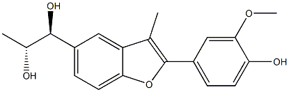 (1S,2R)-1-[2-(4-Hydroxy-3-methoxyphenyl)-3-methylbenzofuran-5-yl]-1,2-propanediol Struktur