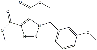 1-(3-Methoxybenzyl)-1H-1,2,3-triazole-4,5-dicarboxylic acid dimethyl ester Struktur