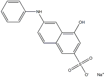 4-Hydroxy-6-(phenylamino)-2-naphthalenesulfonic acid sodium salt Struktur