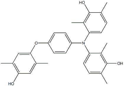 N,N-Bis(3-hydroxy-2,4-dimethylphenyl)-4-(4-hydroxy-2,5-dimethylphenoxy)benzenamine Struktur