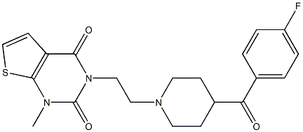 1-Methyl-3-[2-[4-(4-fluorobenzoyl)piperidino]ethyl]thieno[2,3-d]pyrimidine-2,4(1H,3H)-dione Struktur