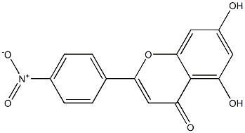 5,7-Dihydroxy-2-(4-nitrophenyl)-4H-1-benzopyran-4-one Struktur