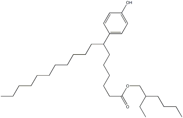 7-(4-Hydroxyphenyl)stearic acid 2-ethylhexyl ester Struktur