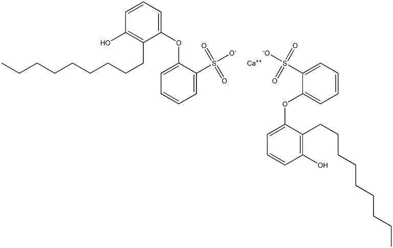 Bis(3'-hydroxy-2'-nonyl[oxybisbenzene]-2-sulfonic acid)calcium salt Struktur