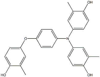 N,N-Bis(4-hydroxy-3-methylphenyl)-4-(4-hydroxy-3-methylphenoxy)benzenamine Struktur