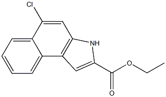 5-Chloro-3H-benz[e]indole-2-carboxylic acid ethyl ester Struktur