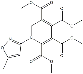 1-(5-Methylisoxazol-3-yl)-1,2-dihydropyridine-3,4,5,6-tetracarboxylic acid tetramethyl ester Struktur