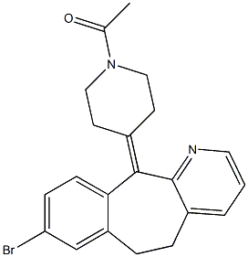 5,6-Dihydro-11-(1-acetyl-4-piperidinylidene)-8-bromo-11H-benzo[5,6]cyclohepta[1,2-b]pyridine Struktur