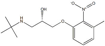 (2S)-1-(tert-Butylamino)-3-(3-methyl-2-nitrophenoxy)-2-propanol Struktur