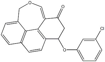 6-(3-Chlorophenoxy)phenanthro[4,5-cde]oxepin-4(6H)-one Struktur