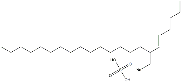 Sulfuric acid 2-(1-hexenyl)heptadecyl=sodium ester salt Struktur