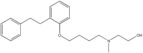 2-[N-[4-[2-(2-Phenylethyl)phenoxy]butyl]methylamino]ethanol Struktur