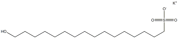 16-Hydroxyhexadecane-1-sulfonic acid potassium salt Struktur