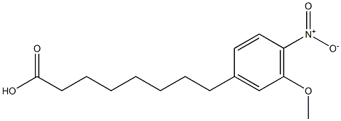 8-(5-Methoxy-4-nitrophenyl)octanoic acid Struktur