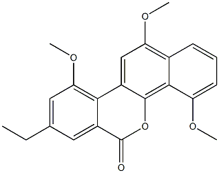 8-Ethyl-4,10,12-trimethoxy-6H-benzo[d]naphtho[1,2-b]pyran-6-one Struktur