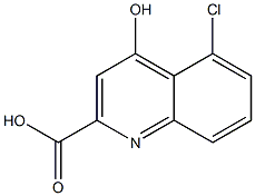 4-Hydroxy-5-chloroquinoline-2-carboxylic acid Struktur