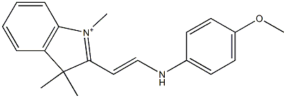 2-[2-[(4-Methoxyphenyl)amino]ethenyl]-1,3,3-trimethyl-3H-indole-1-ium Struktur