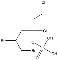 Phosphoric acid hydrogen (2,3-dibromopropyl)(1,3-dichloropropyl) ester Struktur