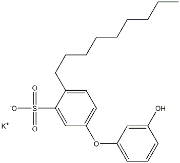 3'-Hydroxy-4-nonyl[oxybisbenzene]-3-sulfonic acid potassium salt Struktur