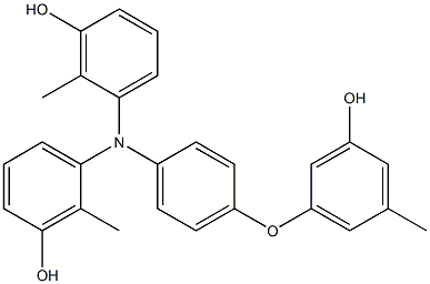 N,N-Bis(3-hydroxy-2-methylphenyl)-4-(3-hydroxy-5-methylphenoxy)benzenamine Struktur