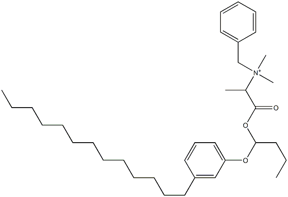 N,N-Dimethyl-N-benzyl-N-[1-[[1-(3-tridecylphenyloxy)butyl]oxycarbonyl]ethyl]aminium Struktur