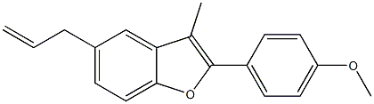 2-(4-Methoxyphenyl)-3-methyl-5-(2-propenyl)benzofuran Struktur