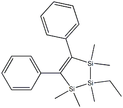 2-Ethyl-1,1,2,3,3-pentamethyl-4,5-diphenyl-1,2,3-trisilacyclopenta-4-ene Struktur