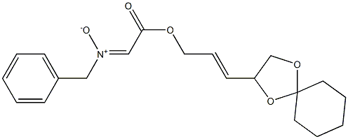 N-Benzyl[(E)-3-(1,4-dioxaspiro[4.5]decan-2-yl)-2-propenyloxycarbonyl]methanimine N-oxide Struktur