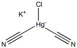 Potassium chlorodicyanomercurate(II) Struktur